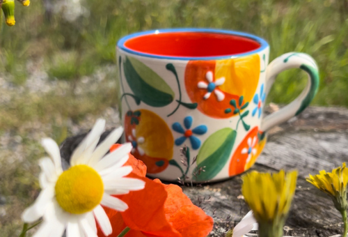 Kop, Naranja. Spansk keramik Casa Jada