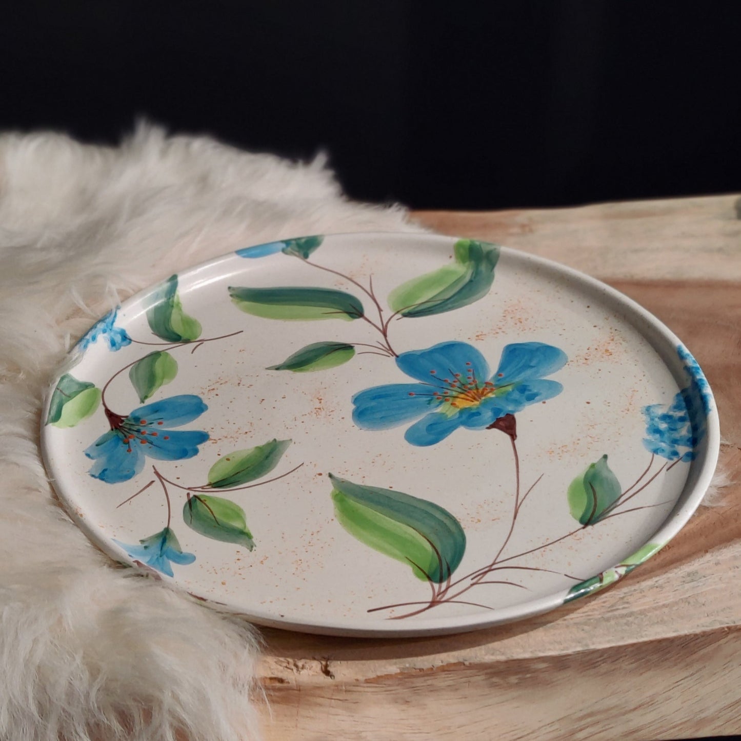 Karisma Turkis - Rundt fad 34 cm | Casa Jada