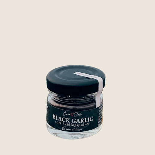 Sort hvidløgspulver 12 g i glas| Casa Jada