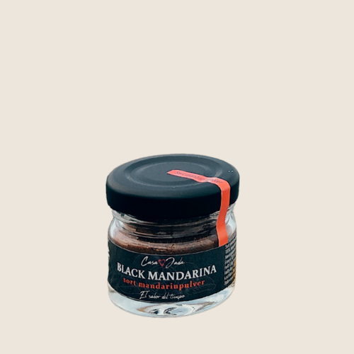 Sort Mandarin pulver 15 g i glas| Casa Jada