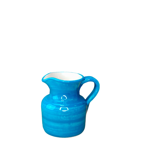 Milk jug, Solid colour, Turquesa, hand painted Spanish ceramic