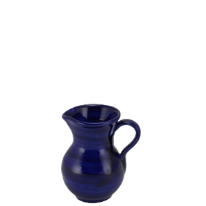 Milk jug, Solid colour, dark blue, Spanish hand painted ceramic