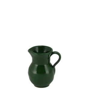 Milk jug, Solid colour, olive green, Spanish hand painted ceramic