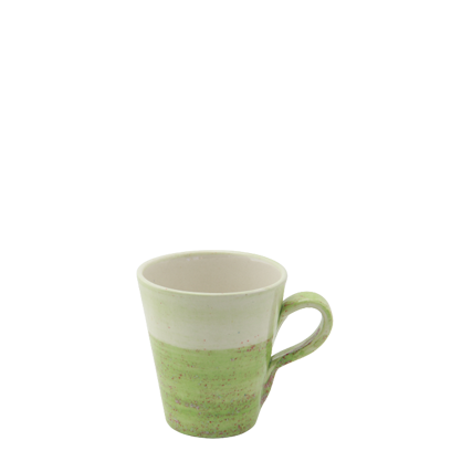 Mug, conical, Rústico, Verde, Spanish ceramics