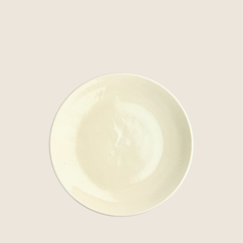 Ensfarvet Creme - Frokosttallerken 22 cm | Casa Jada