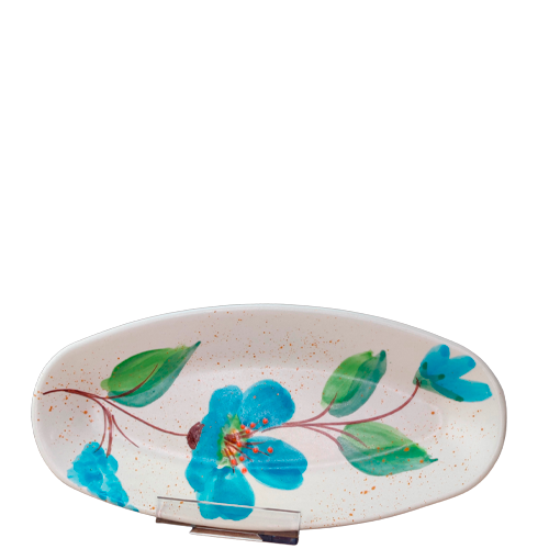 Oval dish - 25 cm, Karisma, Turquesa, hand painted Spanish ceramics