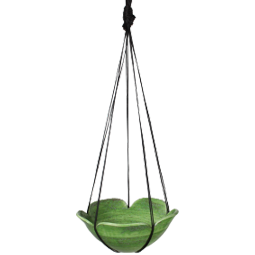 Hanging lamp, flower, Rústico, Verde, Spanish Ceramics