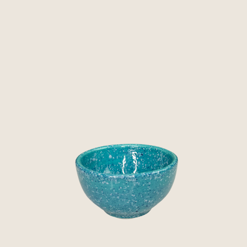 Bowl, Ø 7.5 cm, Rústico, Petróleo, Spanish handmade ceramics