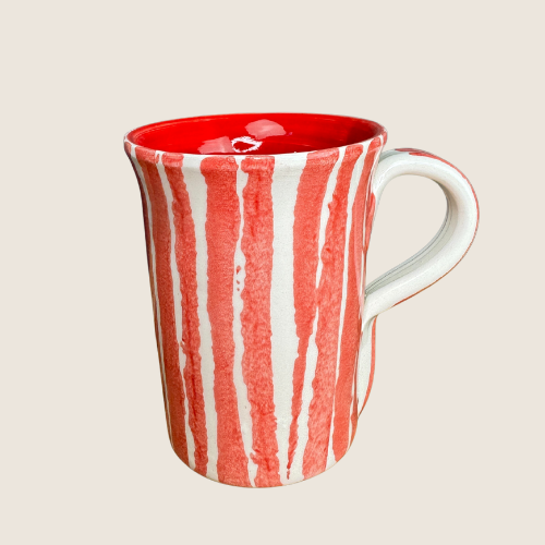 Línea Rojo - Coffee Mug| Spansk Keramik