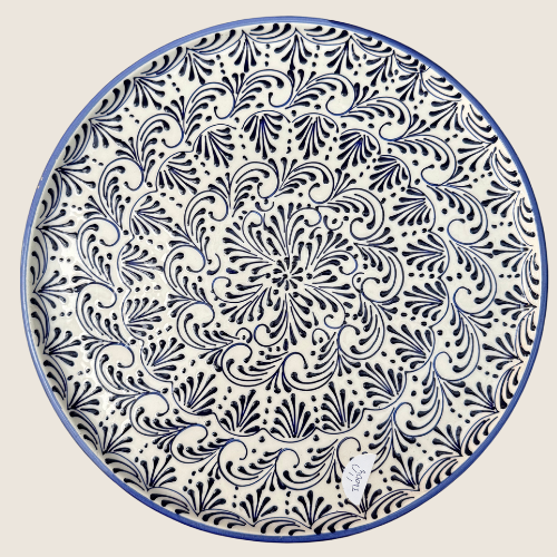 Round dish, Ø 33.5 cm, Malaga, hand-painted Spanish ceramics