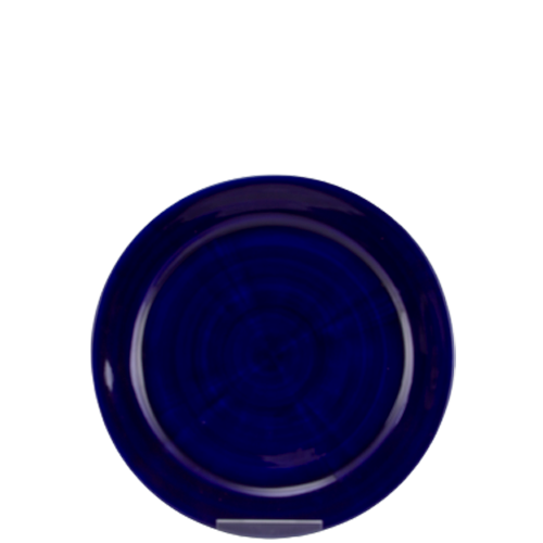 Lunch plate w/edge Ø 22 cm, Azul Oscuro - hand painted Spanish ceramics